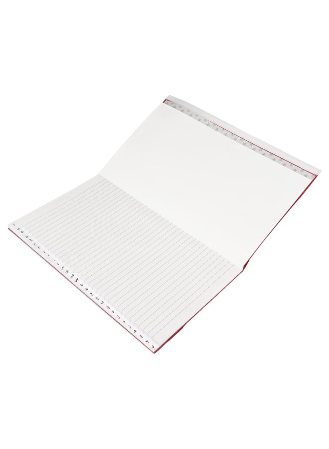 FIS Notebook, PVC Materials, Size Foolscap (210x330mm), 2 Quire, 96 Sheets, Single Line Ruling with Arabic Alphabet Index, Packet of 6 Pieces, Assorted Color-FSNBFS2QIAPVC  - Image 5