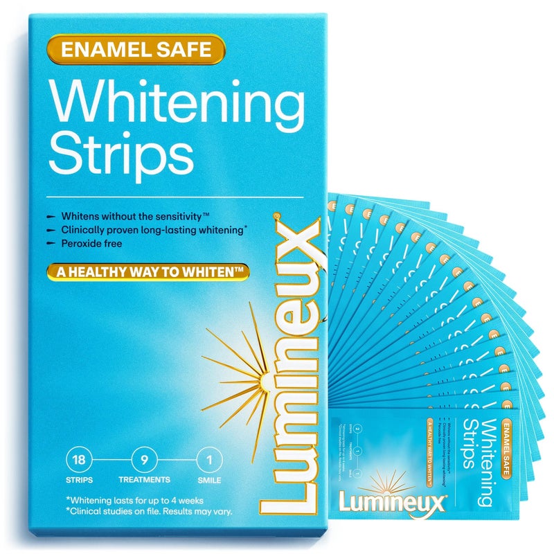 Lumineux Teeth Whitening Strips 9 Treatments Peroxide Free Enamel Safe for Whiter Teeth Whitening Without The Sensitivity Dentist Formulated Sensitivity Free - Image 1