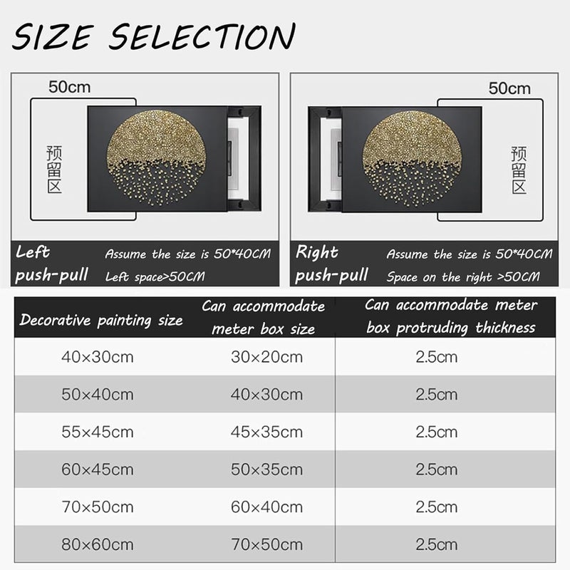 Indoor Electric Meter Cover,Decorative Painting Counter Cover Cover Decorative Electric Box Creative Detachable Meter Box Cover,011,70x50cm - Image 2