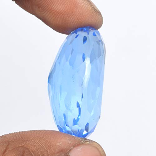 GEMHUB Attractive Blue Topaz 67.35 Ct. Perfect Oval Cut Loose Gemstone for Jewelry Making - Image 4