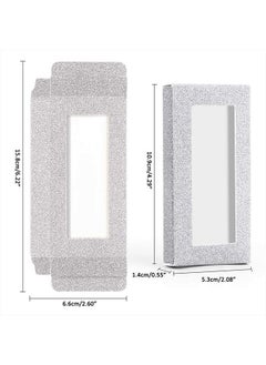 MAGEFY 30 Pieces Eyelashes Packaging Box, Empty Eyelash Boxes Lash Box Packaging Glitter Paper Eyelash Storage Box Soft Paper Lash Case (Silver)  - Image 3