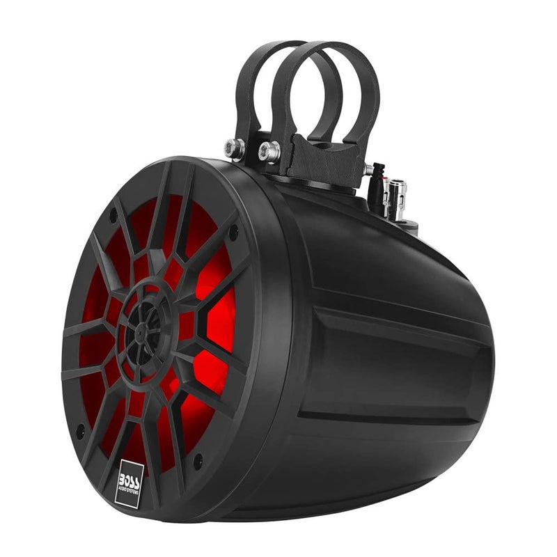 BOSS AUDIO SYSTEMS BOSS Audio Systems MPWT60RGB Marine ATV UTV Roll Cage Waketower Speaker Pods - 600 Watts of Power Per Pair, 6.5 Inch, Full Range, 2 Way, IPX6 Weatherproof, Sold in Pairs, RGB Illumination  - Image 1