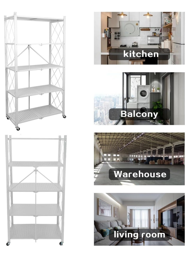 ميشيدا 5 مستويات قابلة للطي على رف الجرف رف المطبخ رف الفوقية القابلة للطي المنظم رفوف تخزين - Image 5