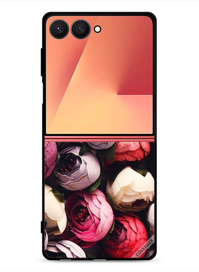 Covernex Samsung Galaxy Z Flip7 Protective Case Cover Dark Cone Roses - Image 1