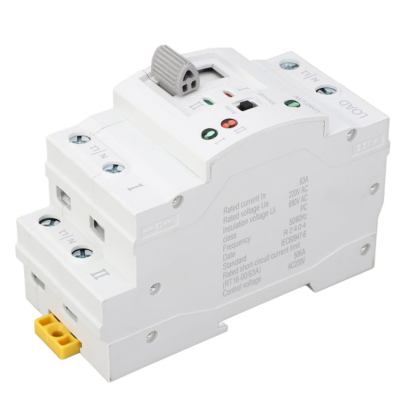 Dual Power Automatic Transfer Switch 2P 63A Millisecond Switching Power Transfer Switch ATS 220V - Image 4
