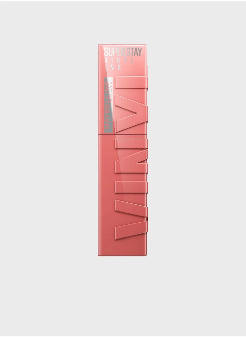 MAYBELLINE NEW YORK Maybelline New York Super Stay Vinyl Ink Nudes Longwear Transfer Proof Gloss Lipstick, Charmed