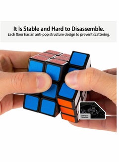 SYOSI Rubix Cube Speed Cube Smooth Turning Magic Cube 3 3 3 Brain Teaser Puzzle Cube Sticker (2.2 inches)  - Image 3