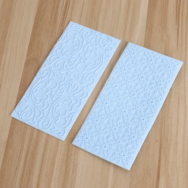 4 pcs /set Floral Shape Border Trim Embossed Cake Mold Decoration Home Kitchen Baking Tools - Image 1