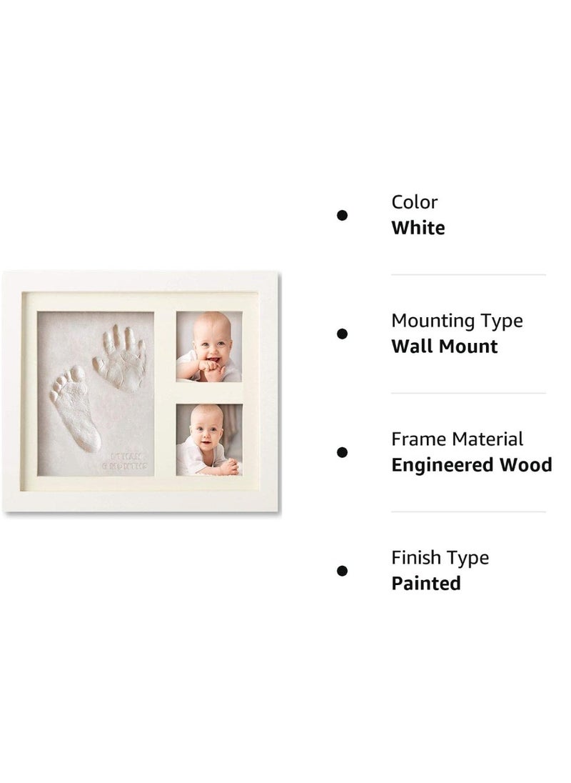 Bubzi Co - Baby Handprint Footprint Makers Kit Keepsake Photo Frame for Newborn Boys and Girls Baby Gifts Personalized Baby Milestone Gift Memory Art Picture Frames for Baby Registry Nursery Decor - Image 1