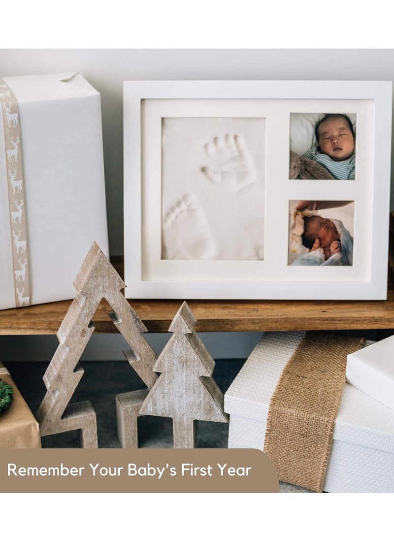 Bubzi Co - Baby Handprint Footprint Makers Kit Keepsake Photo Frame for Newborn Boys and Girls Baby Gifts Personalized Baby Milestone Gift Memory Art Picture Frames for Baby Registry Nursery Decor - Image 1