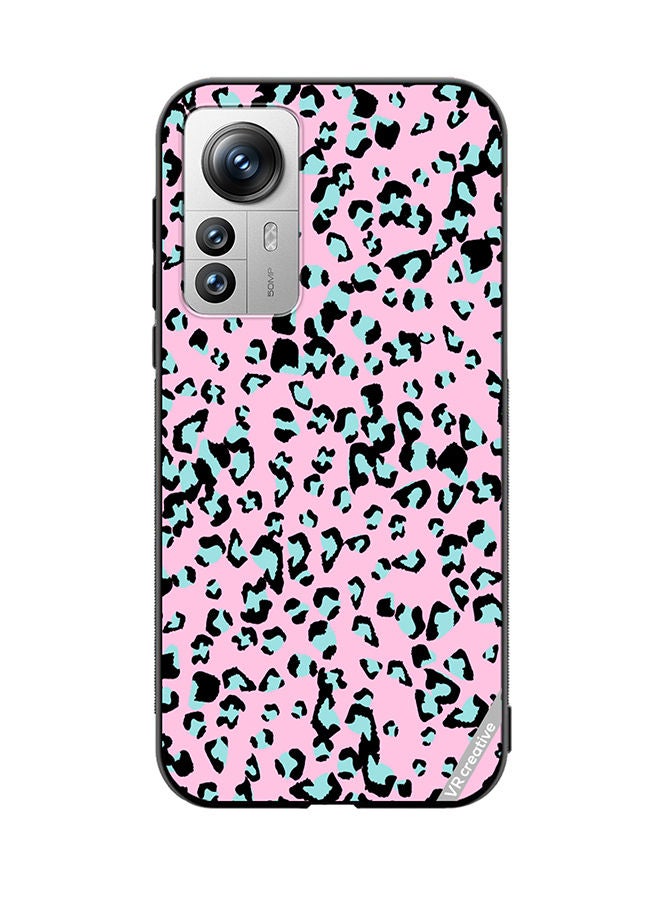 VR CREATIVE Protective Case Cover For Xiaomi 12X Pink Leopard Print Design Animal Skin Pattern Vector Illustration Design Multicolour - Image 1
