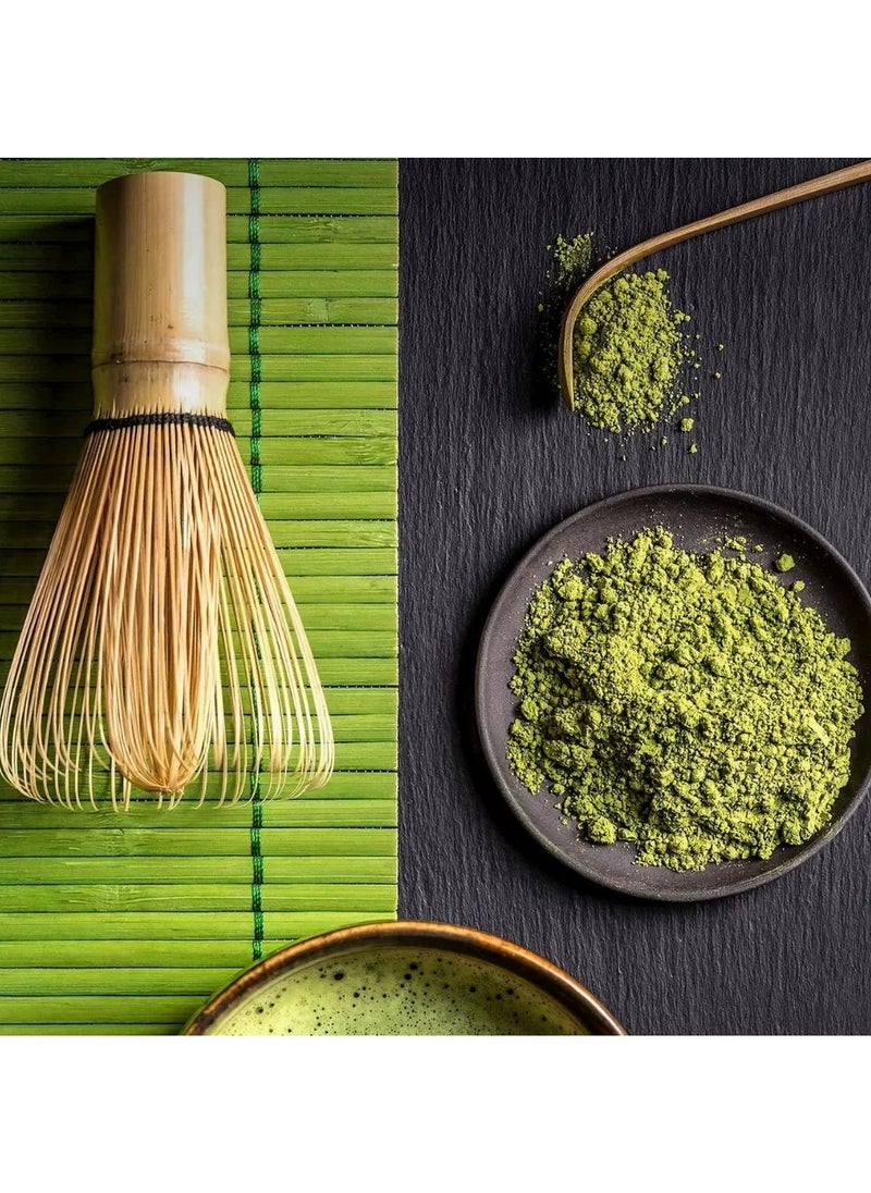EZGOZ - 4-Pieces Matcha Whisk Set Matcha Whisk Traditional Scoop Tea Spoon Whisk Holder White - Image 1