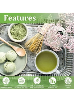 EZGOZ 4-Pieces Matcha Whisk Set Matcha Whisk Traditional Scoop Tea Spoon Whisk Holder White  - Image 4