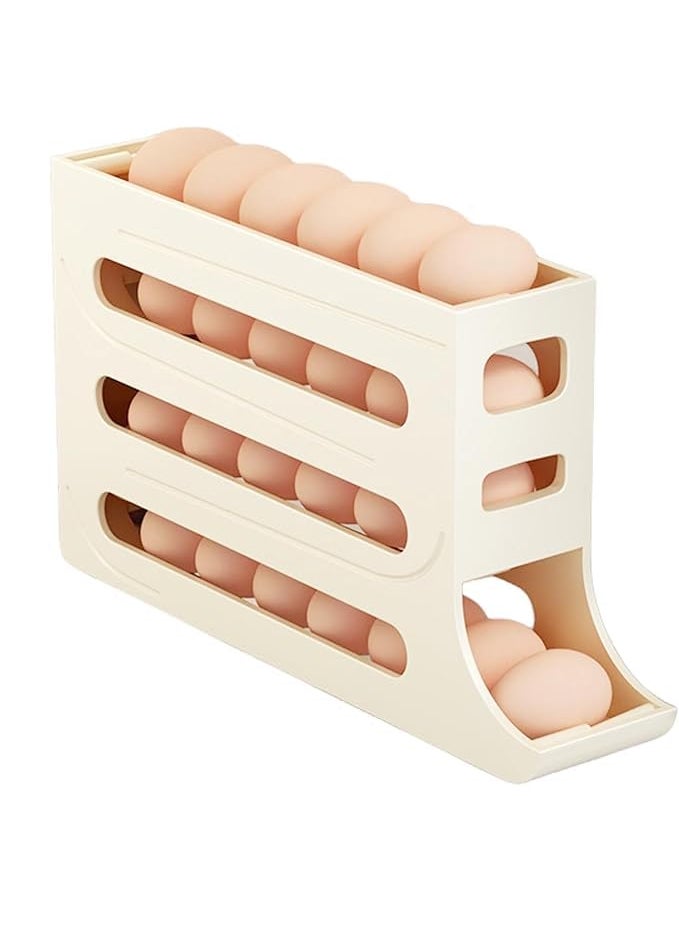 MISTYCDEP MISTYCDEP RollDown Refrigerator 4 Tier Egg Dispenser Holder for Fridge Storage  - Image 1
