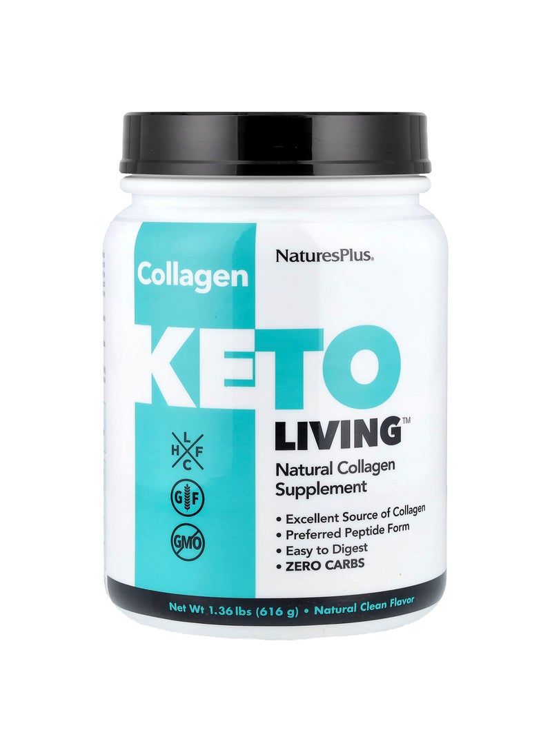 NaturesPlus KetoLiving™, Natural Collagen, 1.36 lbs (616 g)