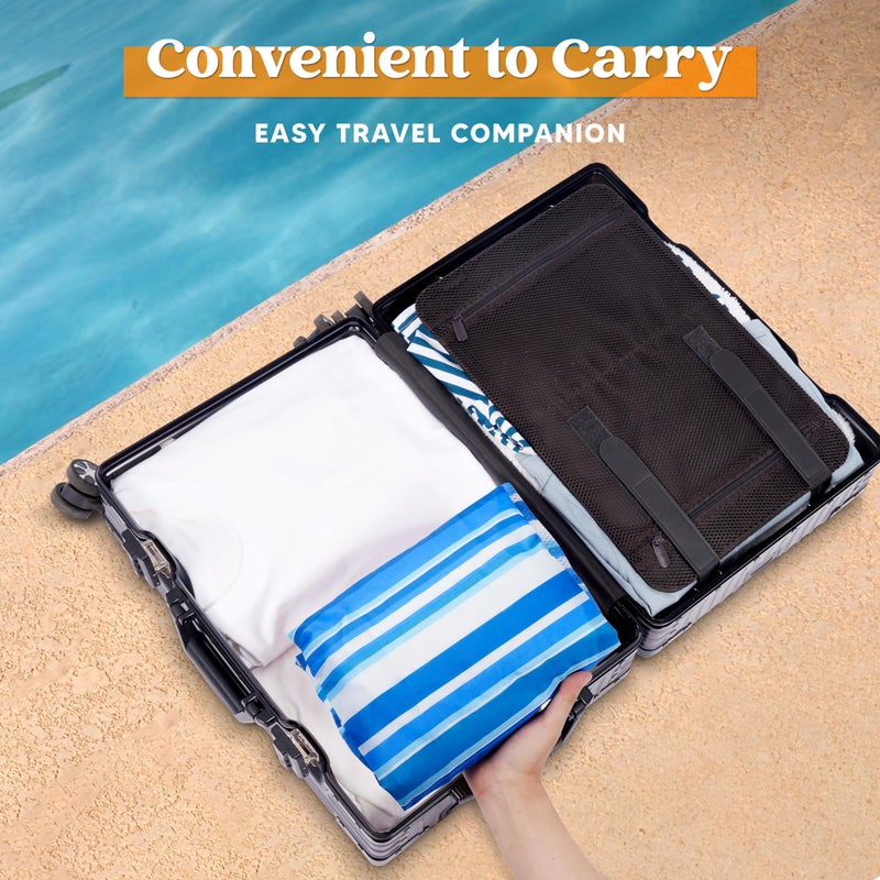 Sloosh Pool Floats Chairs Adult, 2 Packs Inflatable Pool Lounge Chairs,Blow up Hammock Pool Noodles Floats for Adults,Stripe Pattern Floating Water Chair for Pool Lake River(Stripe) - Image 5