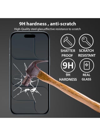 2 Pack for iPhone Air/iPhone 17 Air Privacy Screen Protector, 9H Hardness, Military Grade Shatterproof, Anti-Spy Tempered Glass Privacy Screen Protector - view 3