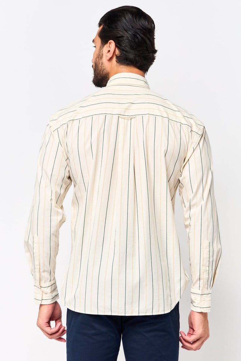 GANT Men Oversize Fit Long Sleeve Stripe Casual Shirt, Multicolor - Image 4