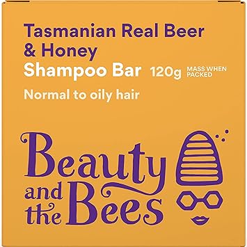 Beauty and the Bees شامبو بار البيرة الحقيقي من بيتي آند ذا بيز تاسمانيا أستراليا 100 طبيعي بدون زجاجات بلاستيكية - Image 1