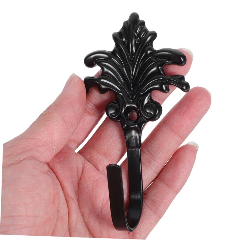 Decorative Leaves Design Iron Wall Hooks Set For Towels Shower Curtains Coats Space Saving - Image 5