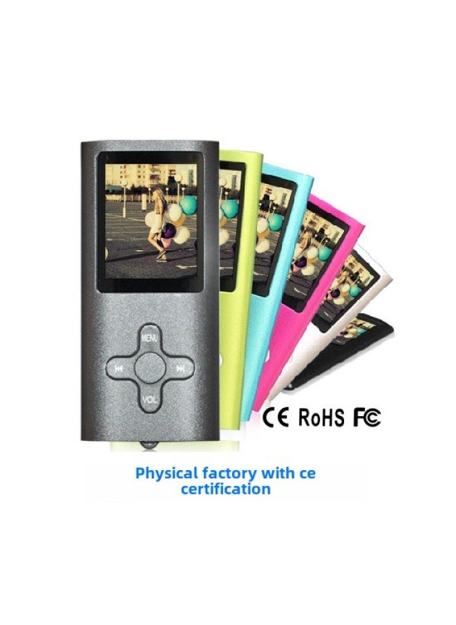 Generic - Direct Four Generation Classic MP4 Walkman Plum Key MP3 HD Ultra-thin Player Cross Key-Body Color:Purple-Memory Capacity:4GB - Image 1