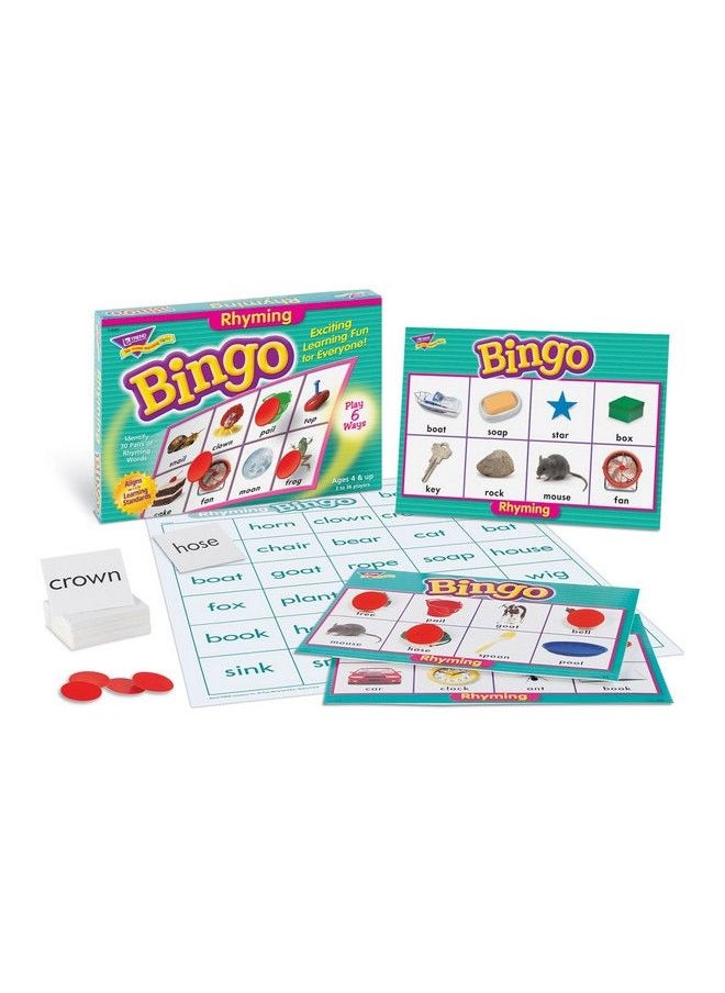 Trend Enterprises - : Rhyming Bingo Game Exciting Way For Everyone To Learn Play 6 Different Ways Perfect For Classrooms And At Home 2 To 36 Players For Ages 4 And Up - Image 1