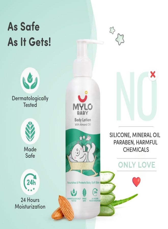 MYLO لوشن مايلو بيبي للجسم 200 مل | ترطيب يدوم 24 ساعة | يلطف البشرة الجافة والحساسة | لطيف على بشرة الطفل الرقيقة | تم اختباره من قبل أطباء الجلدية (عبوة من قطعتين) - Image 5