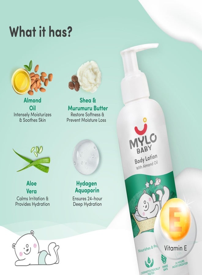 MYLO لوشن مايلو بيبي للجسم 200 مل | ترطيب يدوم 24 ساعة | يلطف البشرة الجافة والحساسة | لطيف على بشرة الطفل الرقيقة | تم اختباره من قبل أطباء الجلدية (عبوة من قطعتين) - Image 3
