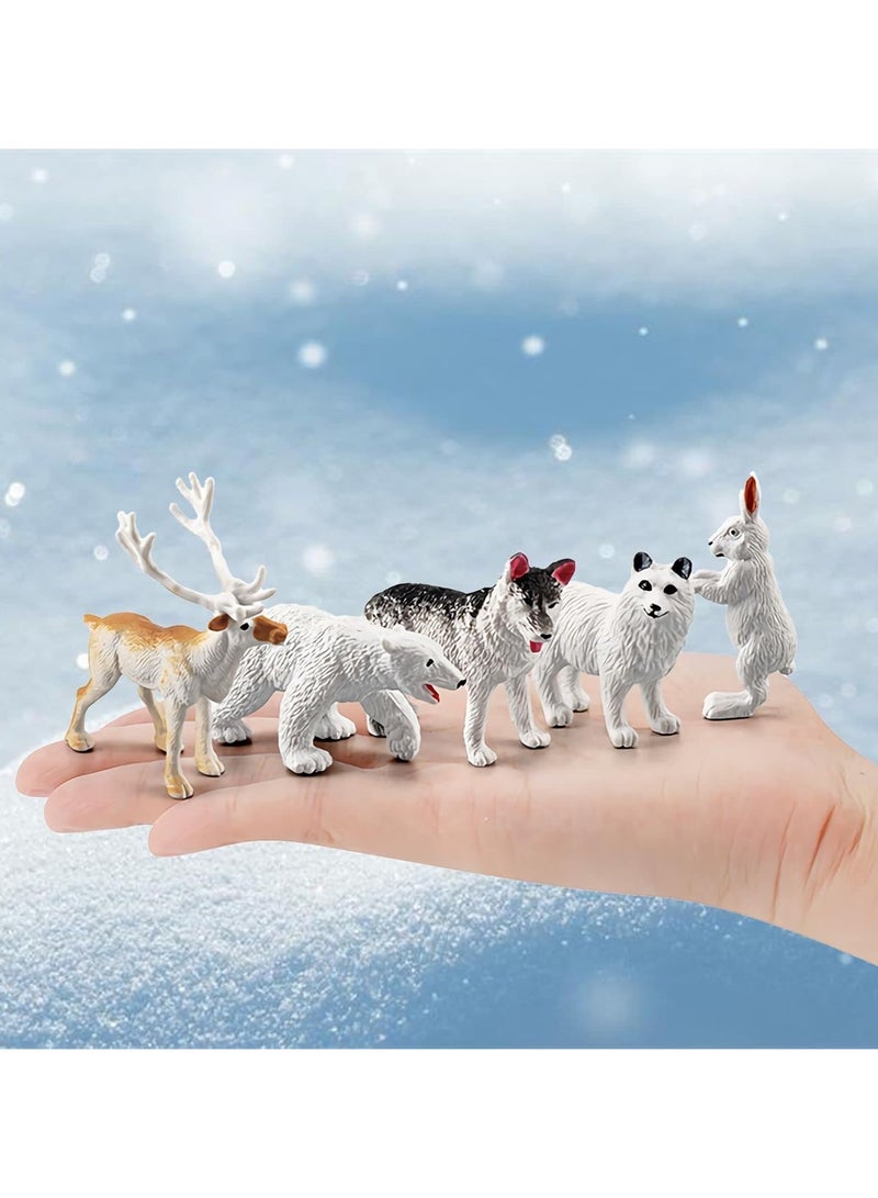 10Pcs Polar Animals Figurines, Arctic Animal Toy Figurines Set, Realistic Animal Models, Arctic Circle Ocean Sea Animal Figurines Playset for Kids, Educational Toys - Image 3