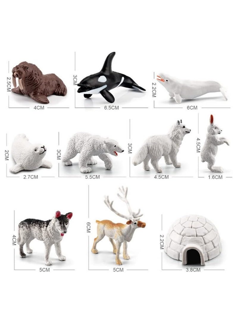 10Pcs Polar Animals Figurines, Arctic Animal Toy Figurines Set, Realistic Animal Models, Arctic Circle Ocean Sea Animal Figurines Playset for Kids, Educational Toys - Image 5