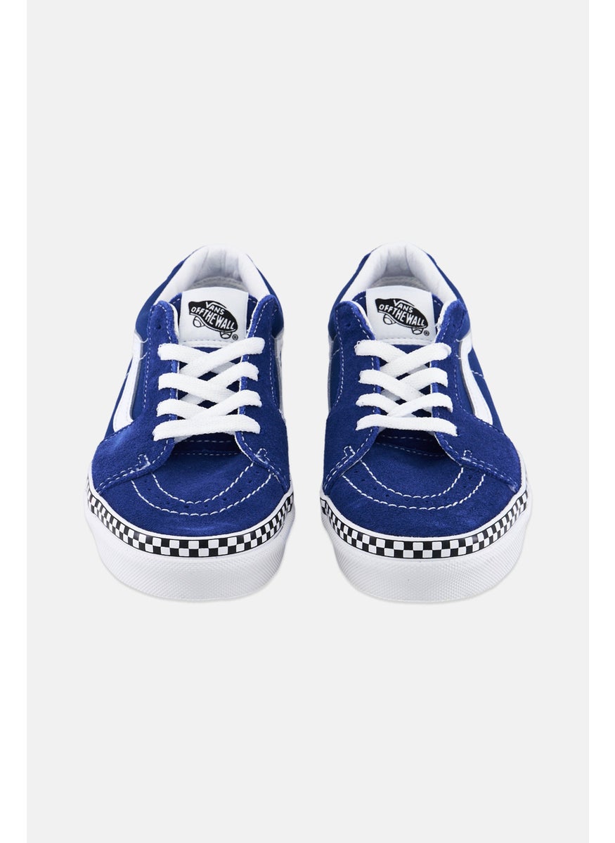VANS - Kids Boy Sk8-Low Lace Up Shoes, Blue - Image 1