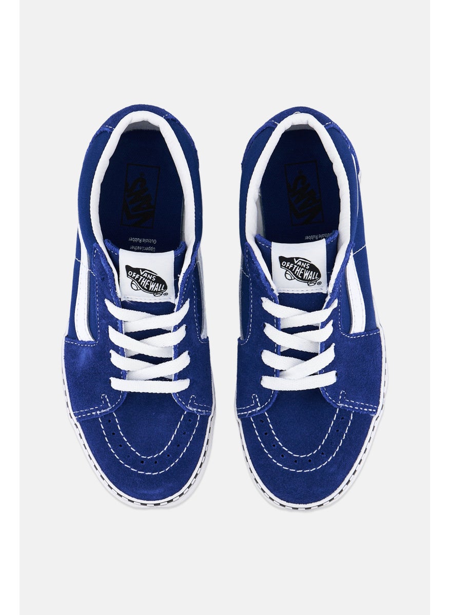 VANS - Kids Boy Sk8-Low Lace Up Shoes, Blue - Image 1