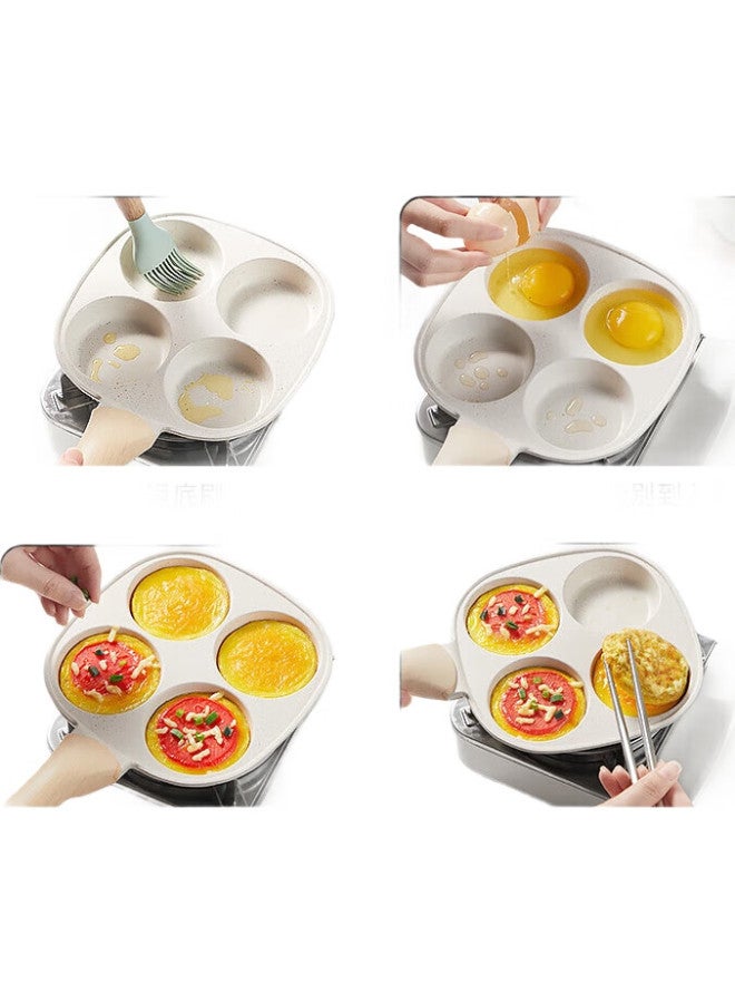 COOKER KING Chuidahuang Breakfast Essential, Pancake Maker, Egg Frying Pan, Burger Pan, Four-Hole Breakfast Pan, 18Cm - Image 1