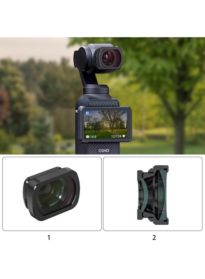 DJI Pocket3 Augmented Lens Wide Angle Filter Macro Fine CPL Polarizer ND/UV Reduction Mirror Protection Mirror-Color:Pocket3 Macro Mirror - Image 3