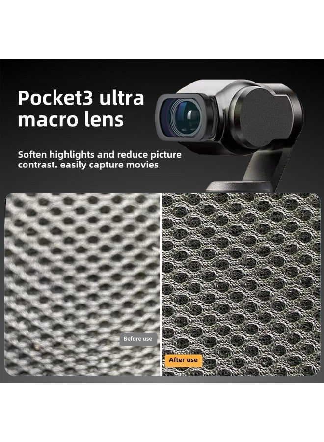 DJI Pocket3 Augmented Lens Wide Angle Filter Macro Fine CPL Polarizer ND/UV Reduction Mirror Protection Mirror-Color:Pocket3 Macro Mirror - Image 5