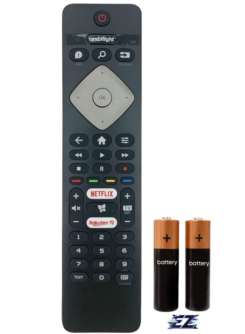 ELTRAZONE Remote Control Compatible with Philips 32PFS6905/12 70PUS6724/12 70PUS6704/12 75PUS6754/12 65PUS6754/12 55PUS6754/12 4K UHD Smart LED TV with battery - Image 1