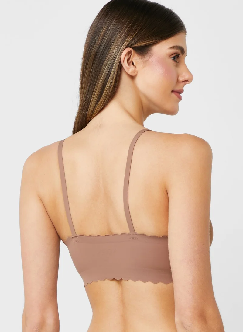 Ginger Scallop Hem Seamless Bra