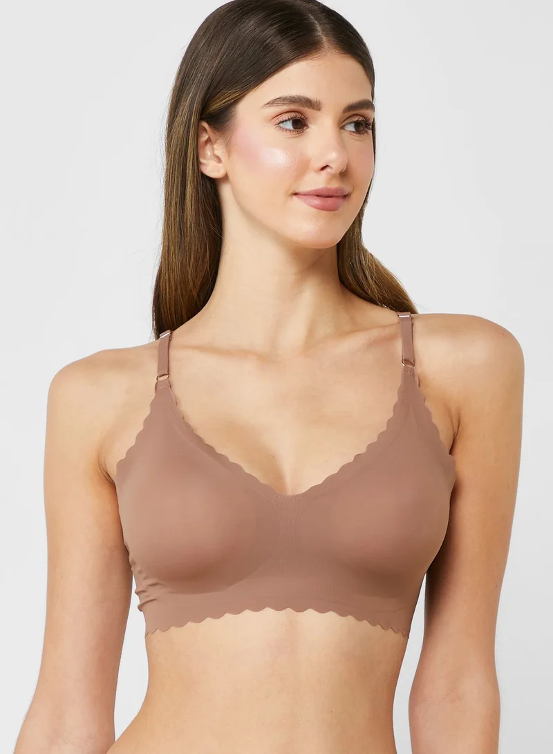 Ginger Scallop Hem Seamless Bra
