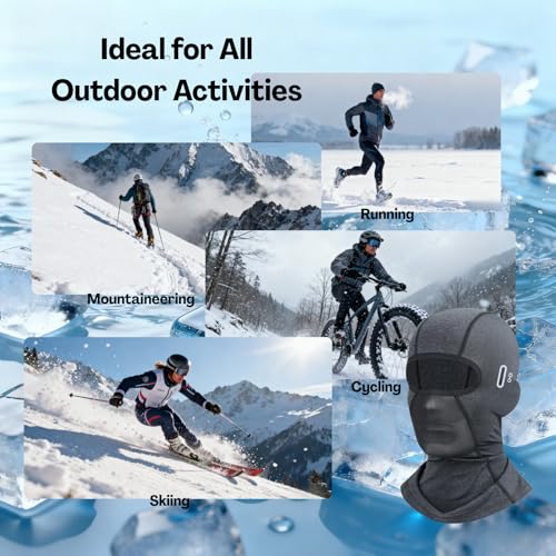 TecoKart® Balaclava for Men – Full Face Ski Mask with Glasses Slot, Breathable Balaclava Mask for Women & Men, Lightweight Ski Mask for Men for Riding, Running & Outdoor Sports Black - Image 5