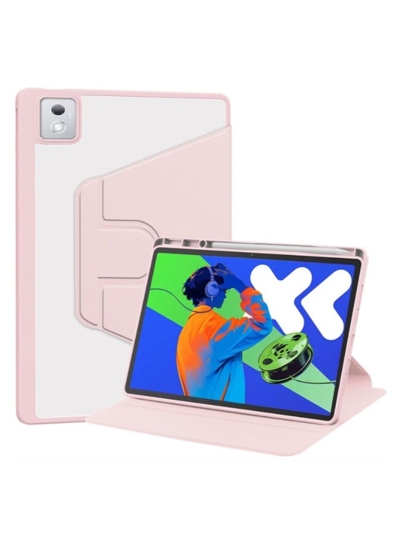 for Honor Pad X9a 11.5 Inch Case Cover, Tablet Protective Case  , Acrylic 360 ° Rotating Design, Automatic Wake-up/sleep, Soft Leather,Pink - Image 1