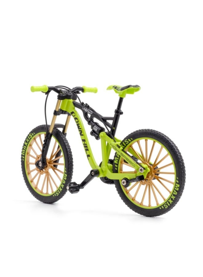 Tiktok Simulation Children's Alloy Off-road Mini Mountain Bike Decoration Gift Boys And Girls Assembled Car Model Toy-Color: Green - Image 5