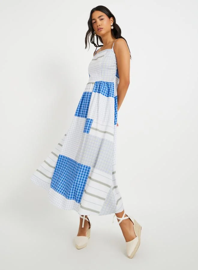 تايك تو Take Two Printed Strappy A-Line Maxi Dress