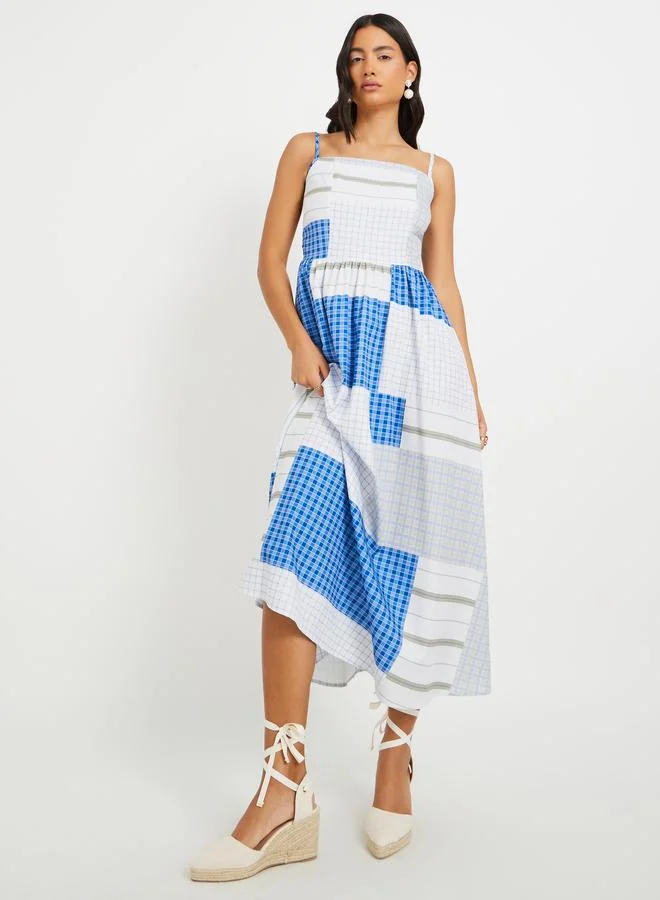 تايك تو Take Two Printed Strappy A-Line Maxi Dress