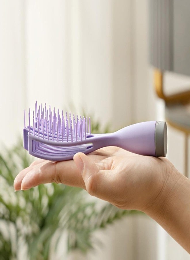 SHOPECOM فرشاة تدليك الشعر متعددة الوظائف من SHOPECOM للشعر الأملس والمجعد، فرشاة فك تشابك الشعر الرطب والجاف لجميع أنواع الشعر (قطعة واحدة) - Image 4