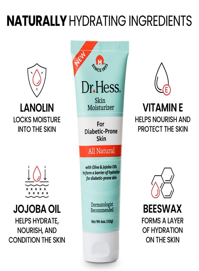 Dr Hess Dr. Hess Skin Moisturizer For Diabetic Prone Skin, Relief Moisturizing Body Lotion with Lanolin, Beeswax, Jojoba Oil & Olive Oil, Moisturizer for Dry, Itchy, Rough & Bumpy Skin, 4oz - Image 4