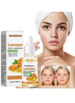 West&Month Turmeric Dark Spot Corrector Serum, Turmeric Repair Face Serum, Bright Skin Dark Spot Corrector Face Whitening Serum, Hydrate Dull & Dry Skin (30ML)  - Image 1