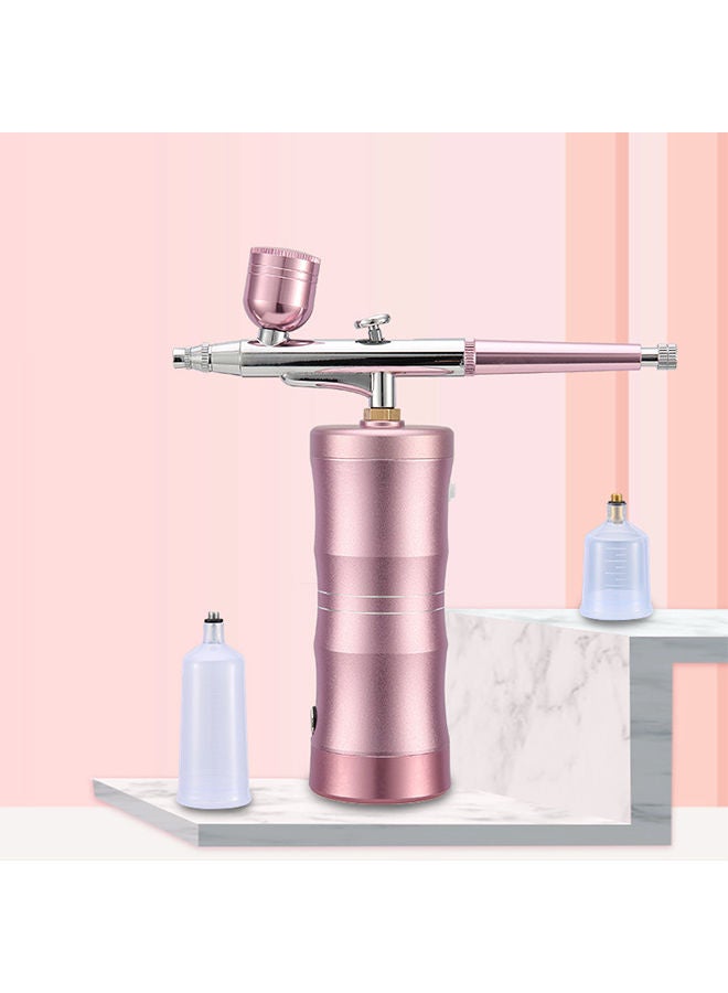 Arabest Airbrush Kit with Air Compressor, Rechargeable Portable Cordless Air Brush Painting for Painting, Nail Art, Tattoo (Pink) - Image 1
