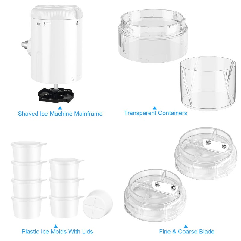 KITOART Shaved Ice Attachment for KitchenAid Stand Mixers with 8 Ice Molds, Ice Shaver Attachment, Snow Cone Attachment/Maker with Coarse and Fine Blades - Image 2