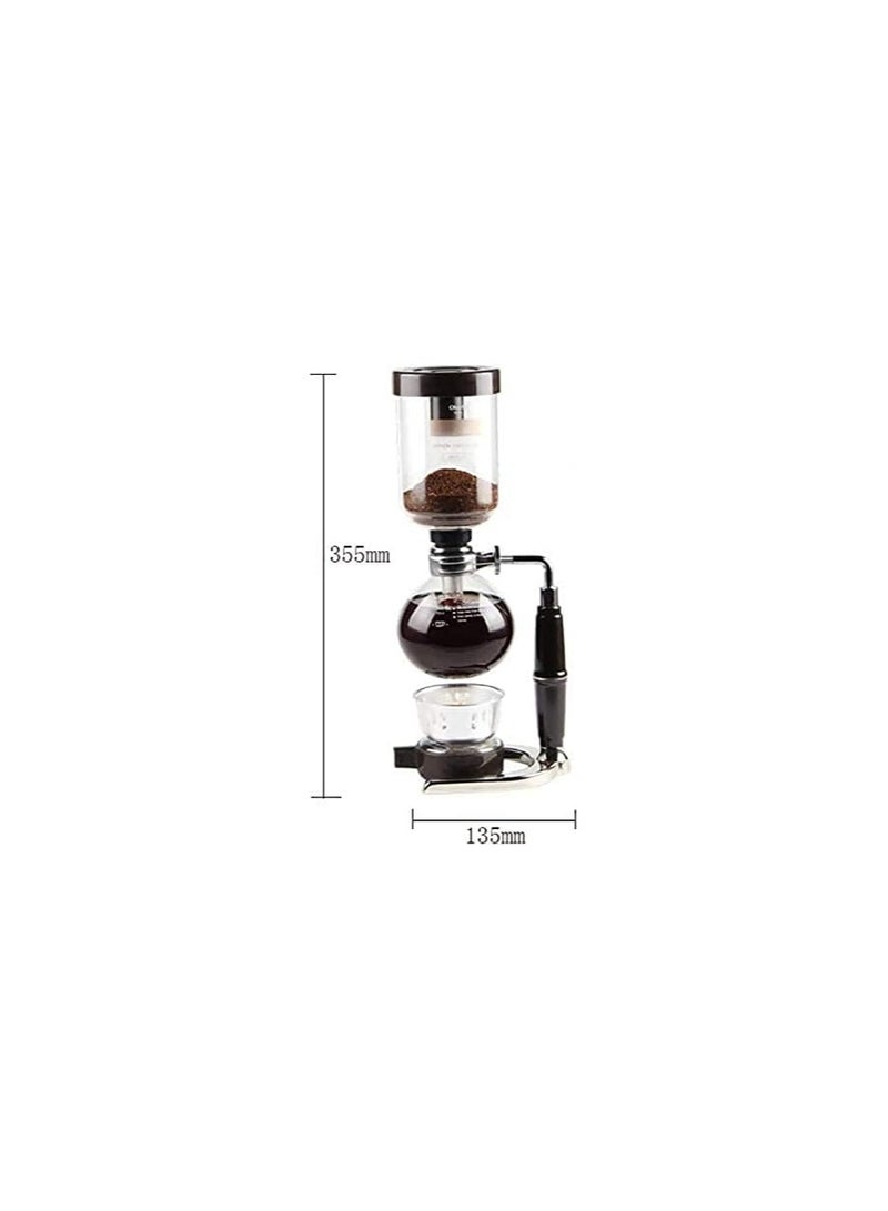 Dubkart Siphon Coffee Maker Syphon Machine Set Brown 41x41x12 cmcm - Image 2