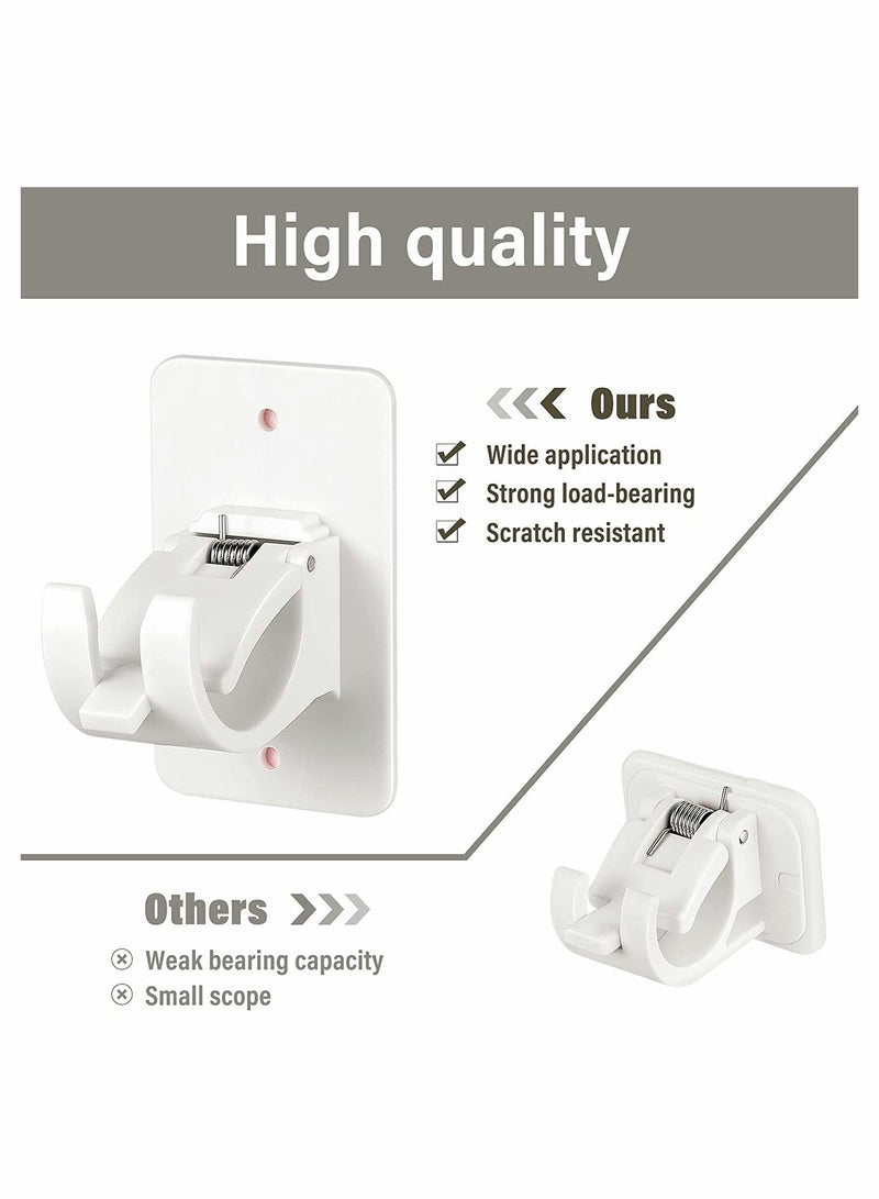 Curtain Rod Bracket Holder Curtain Rods No Drilling Adhesive Curtain Rod Holder Curtain Rod Bracket Curtain Hangers No Drilling Hooks Mounting Screws Anchors and Sticky Strips - Image 4